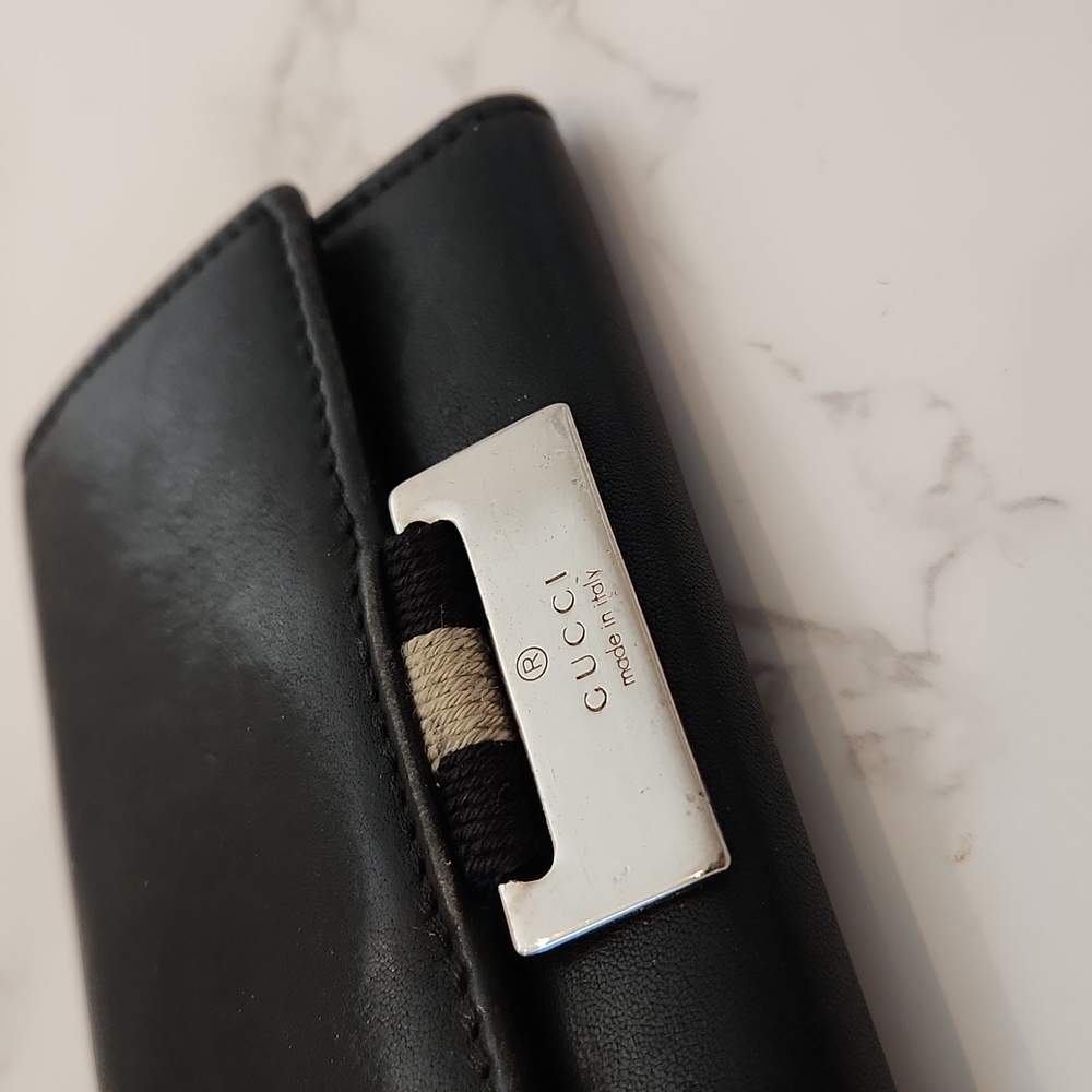Authentic Gucci 6 Key Black Leather Case - Picture 11 of 11